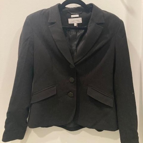 Calvin Klein stretch black blazer, size 4 - Picture 1 of 2